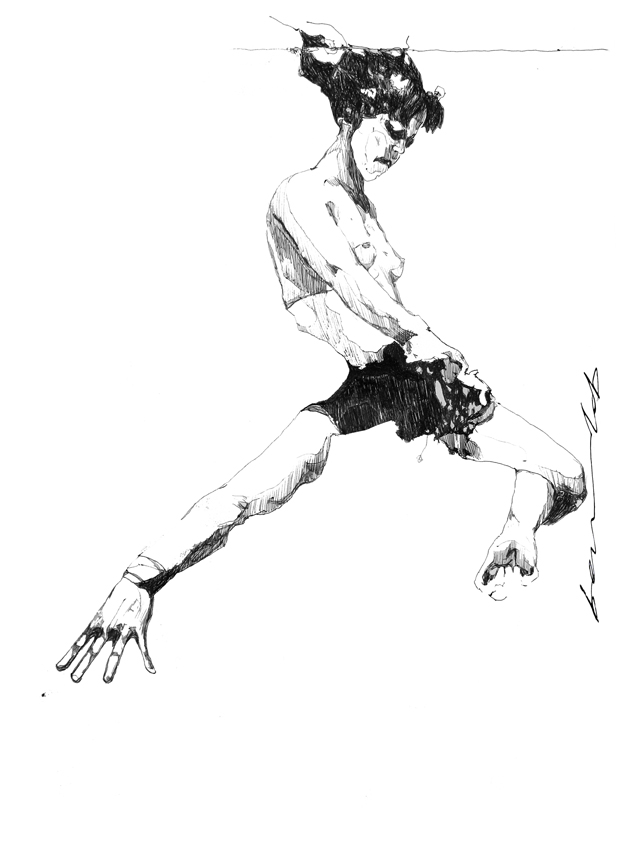 Dessin Lutte LutteVerticale 70 x 50 cm 2012 web