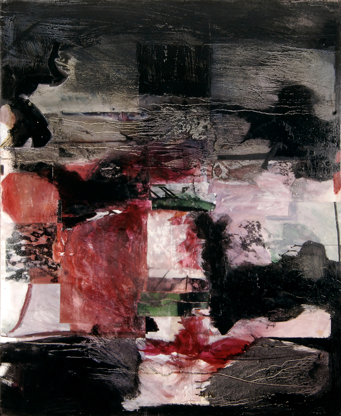 Peinture Archive Nocturne Nocturne Origine Huile et Collages sur toile 100 x 81 cm 2010 web